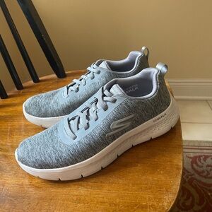 Skechers Men's Grey Knit Slip-On Sneakers